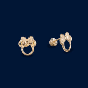 #B10179 - Broquel Silueta Minnie Oro 10K