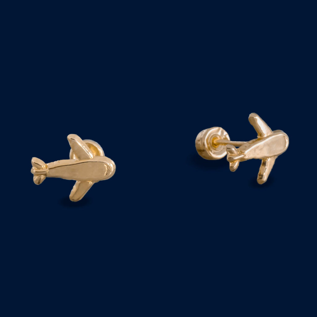 #B10181 - Broquel De Avión Oro 10K