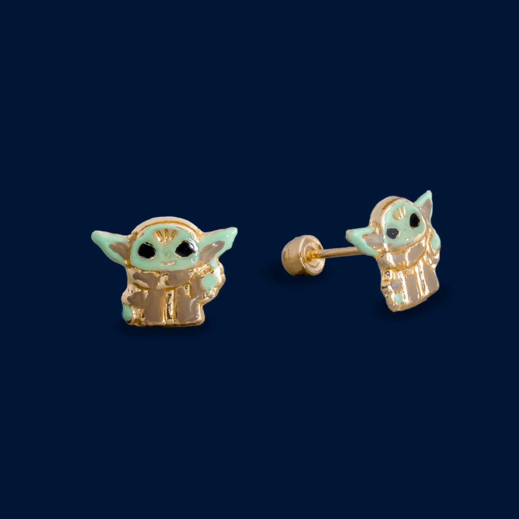 #B10187 - Broquel Baby Yoda/Grogu Star Wars Oro 10K