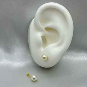 #B10225 - Broquel Con Perla Oro 10K