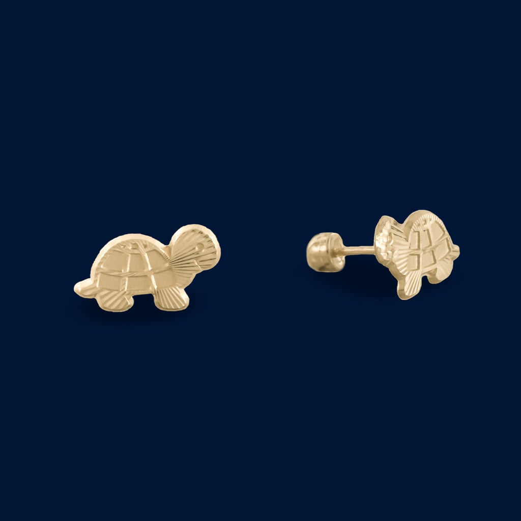 #B10228 - Broquel Tortuga Diamantada De Oro 10k
