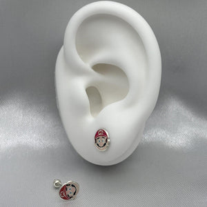 #BR127 - Broquel Mario Bros Esmaltado Plata - BE