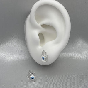 #BR132 - Broquel Mano Hamsa/Mano De Fátima Plata - IP1.3