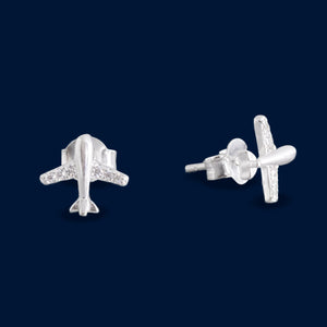 #BR166 - Broquel Avión Con Zirconia - LL1.7