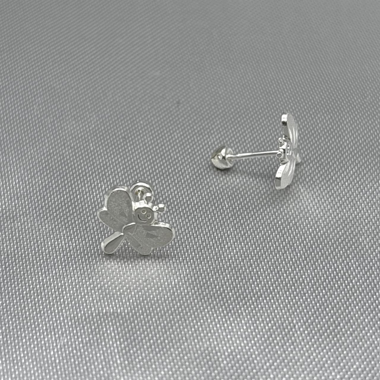 #BR188 - Broquel Mariposa Diamantado Plata - E19