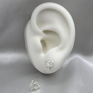 #BR188 - Broquel Mariposa Diamantado Plata - E19