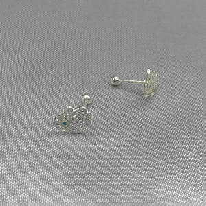 #BR205 - Broquel Mano Fátima/Hamsa Plata - E19