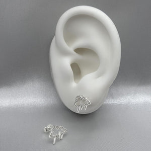 #BR217 - Broquel Nube Lluvia Piedra Zirconia Plata - LL1.8