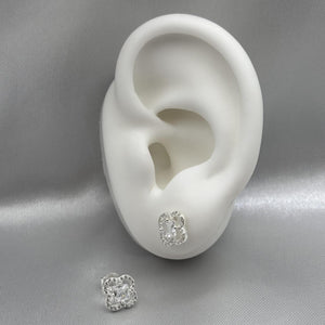 #BR218 - Broquel Con Piedra Zirconia Plata - LL1.9