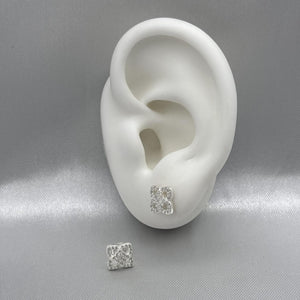 #BR248 - Broquel Con Piedra Zirconia Plata - LL1.8