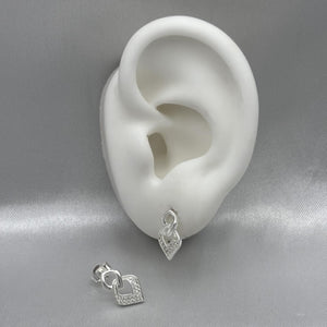#BR259 - Broquel Con Zirconia Plata - LL1.9
