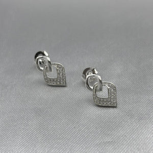 #BR259 - Broquel Con Zirconia Plata - LL1.9