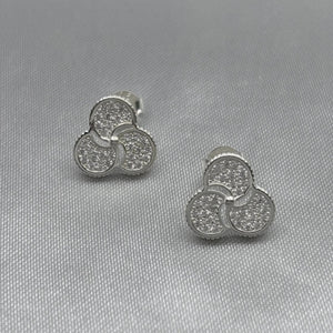 #BR261 - Broquel Rehilete Con Zirconia Plata -  LL2.4