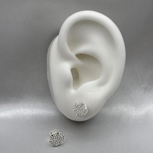 #BR263 - Broquel Circular Con Zirconia Plata - LL1.6