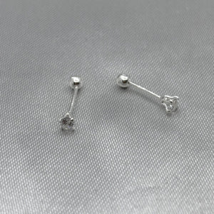 #BR274 - Broquel Con Zirconia Plata - BR