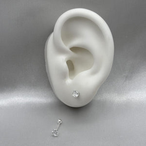#BR274 - Broquel Con Zirconia Plata - BR