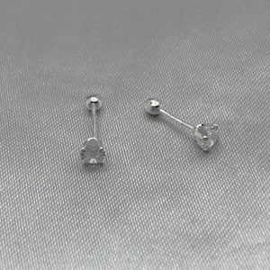 #BR274 - Broquel Con Zirconia Plata - BR