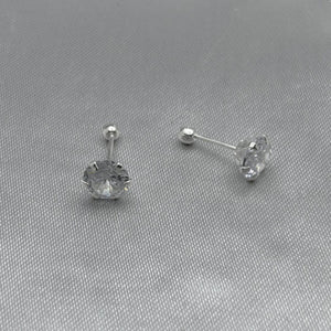 #BR274 - Broquel Con Zirconia Plata - BR