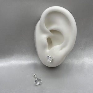#BR274 - Broquel Con Zirconia Plata - BR