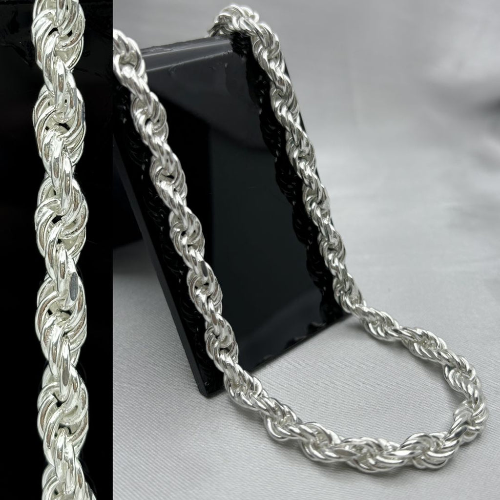 #CAD124 - Cadena Torsal De Plata - 120 - 6mm - CAD64.1