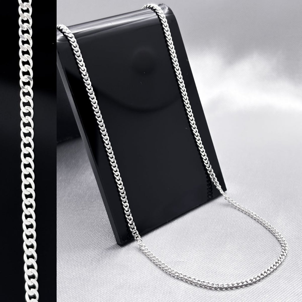 #CAD204 - Cadena Cubana Plata - 040- 2 mm - CAD4.2