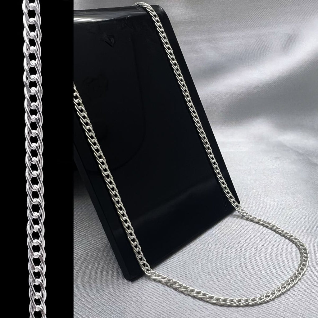 #CAD278 - Cadena Doble Rombo Plata - 050 - 3 mm - CAD6.6