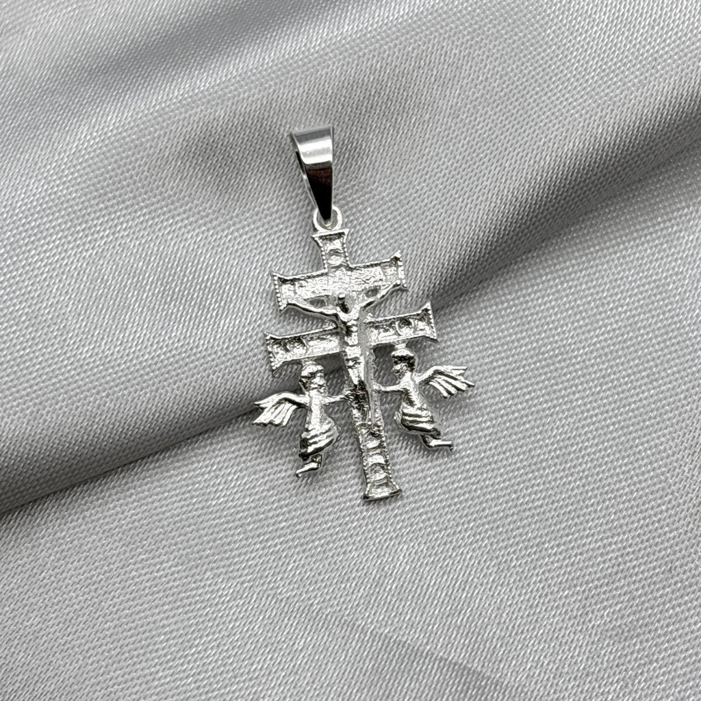 #D582- Dije Cruz De Caravaca Con Cristo De Plata - ZC2.8