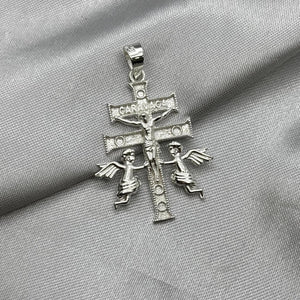 #D582- Dije Cruz De Caravaca Con Cristo De Plata - ZC2.8