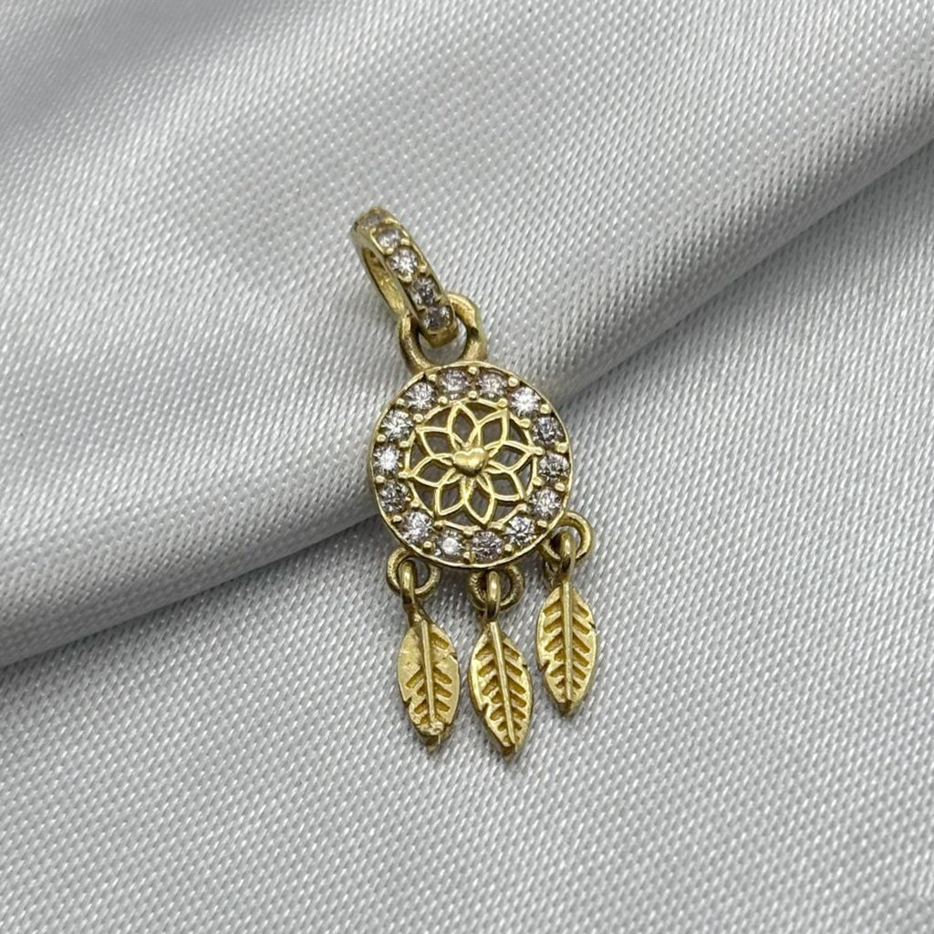 #D10230 - Dije Atrapasueños Con Piedra Zirconia Oro 10K - K01/1.6