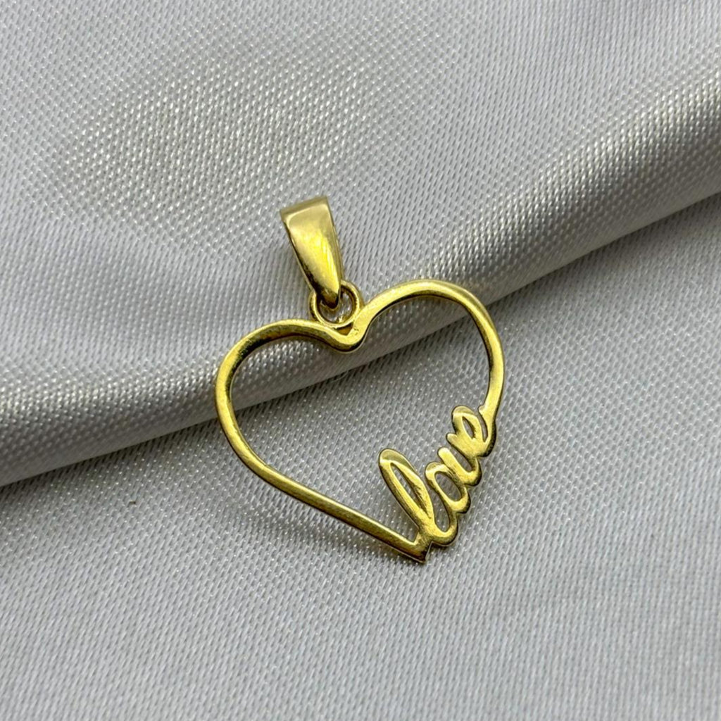 #D10254 - Dije Corazón Love Oro 10K - H04/0.9