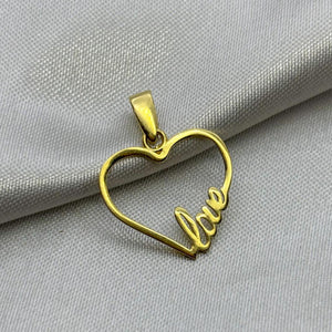 #D10254 - Dije Corazón Love Oro 10K - H04/0.9