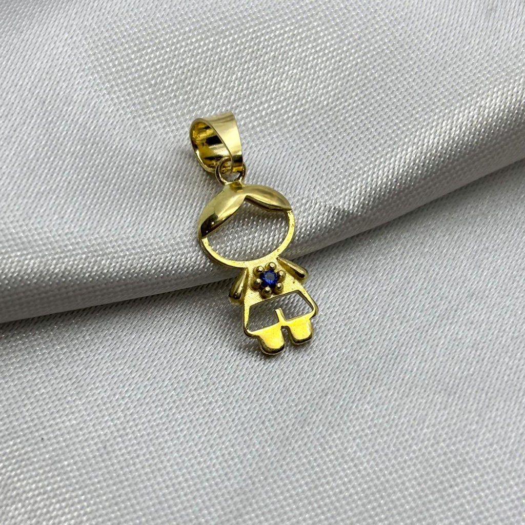 #D10258 - Dije Niño Con Piedra Zirconia Oro 10K - H04/1.0