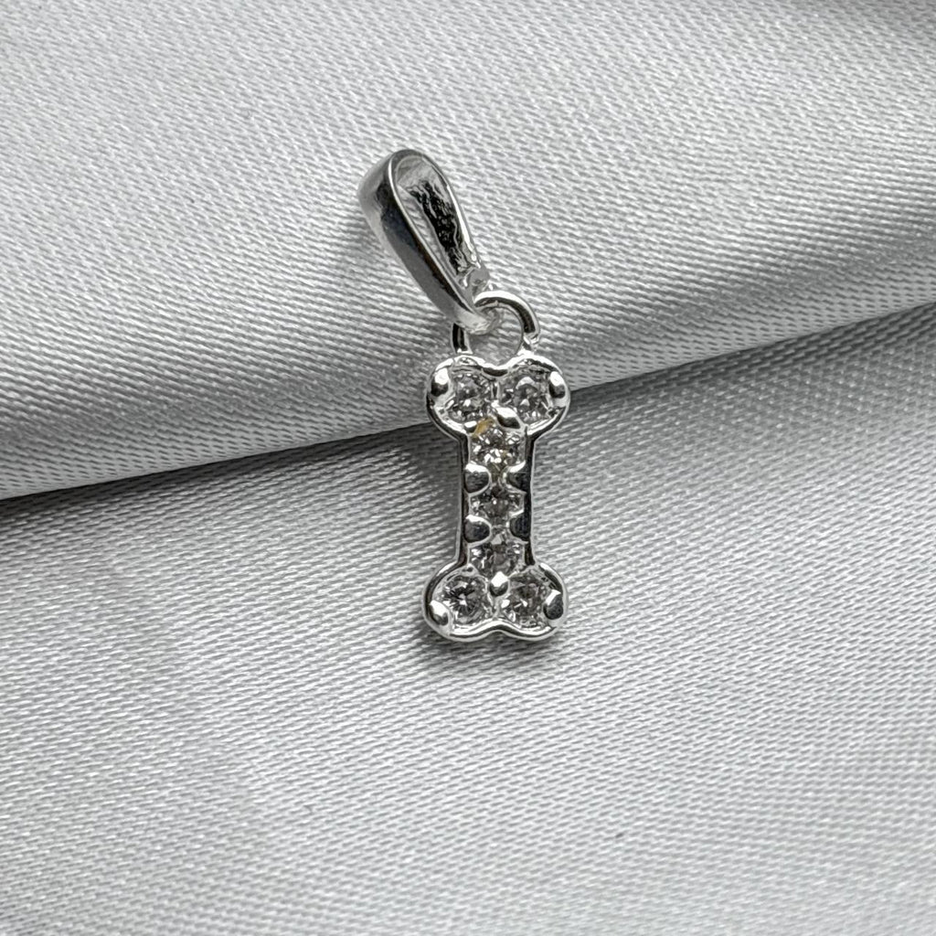 #D146 - Dije De Hueso Con Piedra Zirconia Plata - ZC1.3