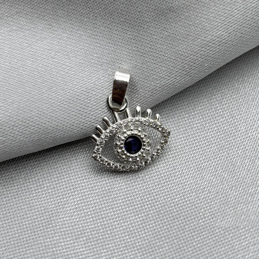 #D255 - Dije Ojo Con Piedra Zirconia Plata - LL1.0