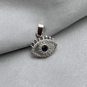 #D255 - Dije Ojo Con Piedra Zirconia Plata - LL1.0