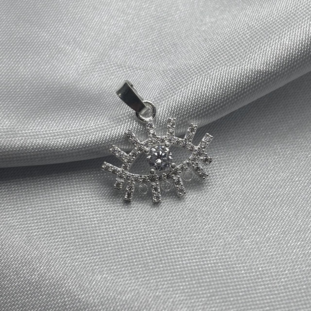 #D318 - Dije Ojo Con Piedra De Zirconia Plata - LL1.3