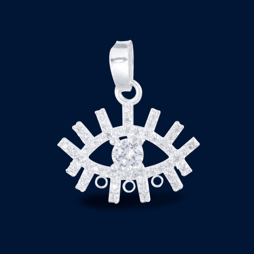 #D318 - Dije Ojo Con Piedra De Zirconia Plata - LL1.3