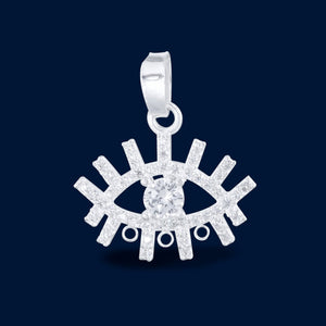 #D318 - Dije Ojo Con Piedra De Zirconia Plata - LL1.3