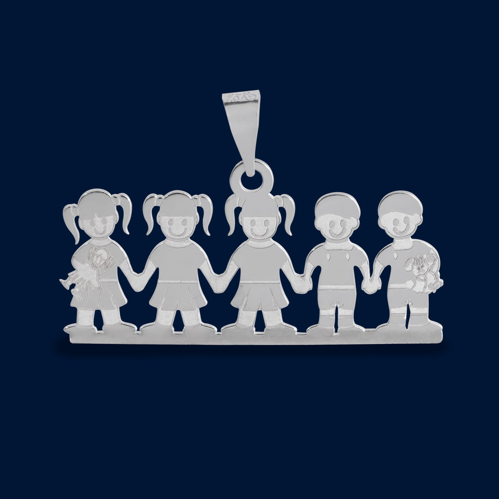 #D347 - Dije De 5 Niñas o Niños - LL3.1