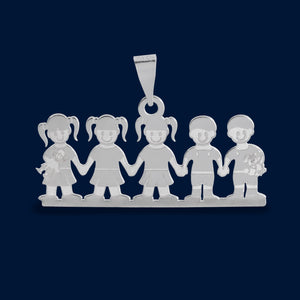#D347 - Dije De 5 Niñas o Niños - LL3.1