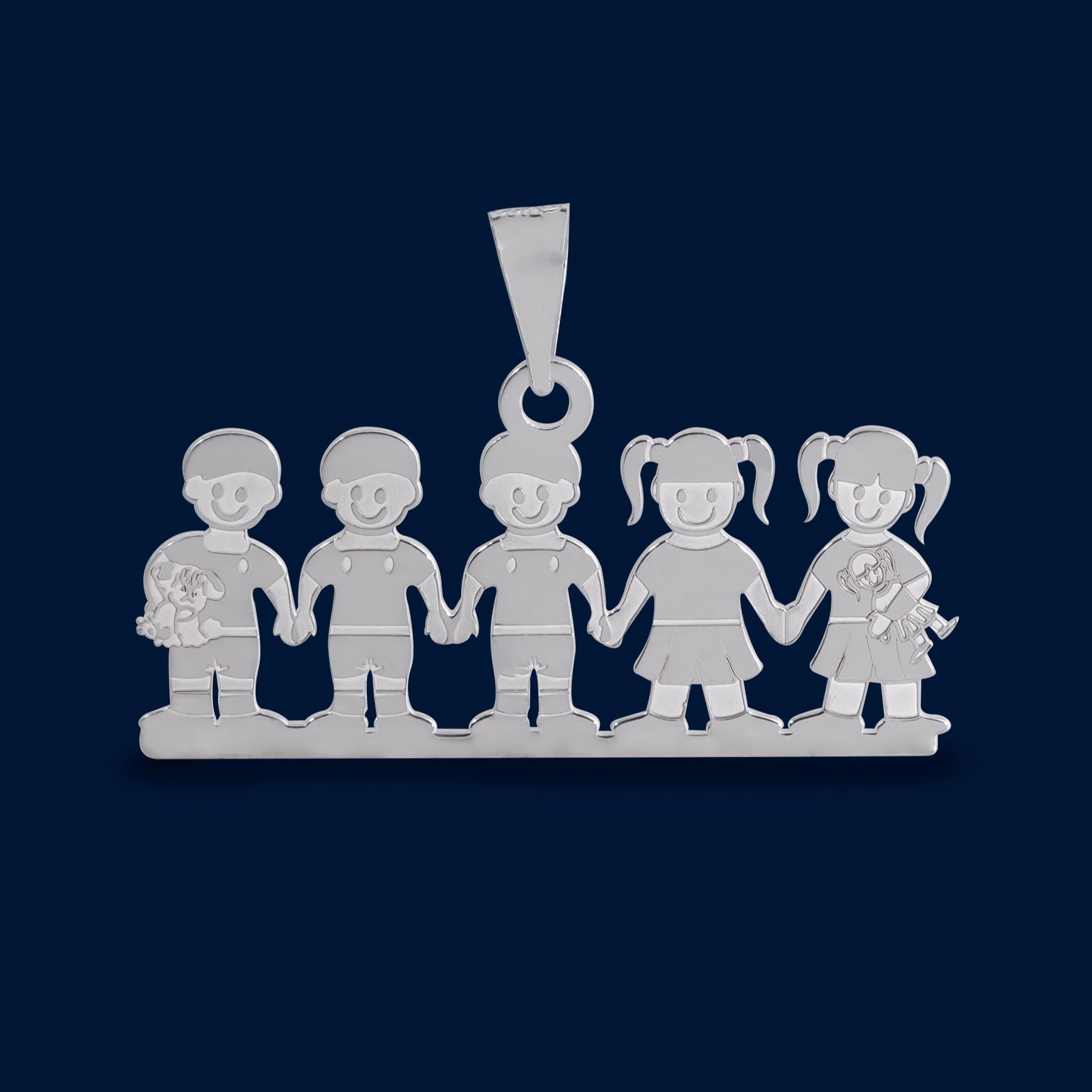 #D347 - Dije De 5 Niñas o Niños - LL3.1