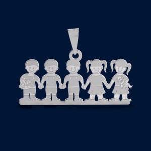 #D347 - Dije De 5 Niñas o Niños - LL3.1