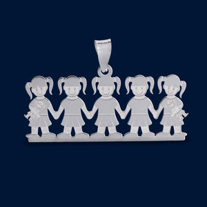 #D347 - Dije De 5 Niñas o Niños - LL3.1