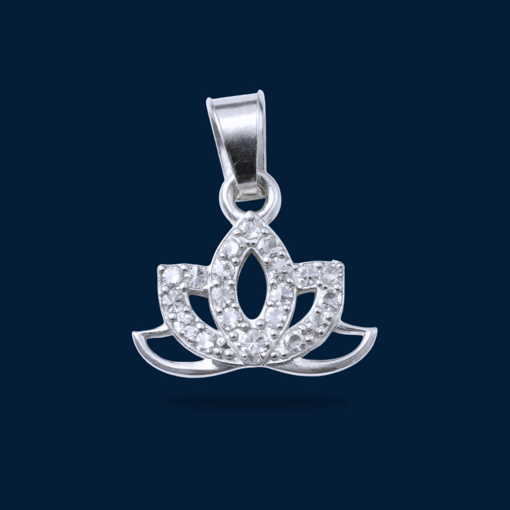 #D352 - Diije Flor De Loto Con Zirconia Plata - B09/1.2