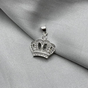 #D390 - Dije Corona Con Piedra Zirconia Plata - ZC2.6