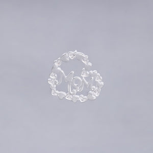 #D428 - Dije Corazones Mamá Con Piedra Zirconia Plata - IP2.4