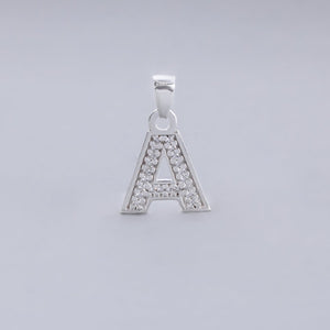 #D490 - Dije Letra De Plata Con Piedra Zirconia - F1.4