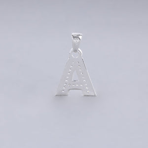 #D490 - Dije Letra De Plata Con Piedra Zirconia - F1.4