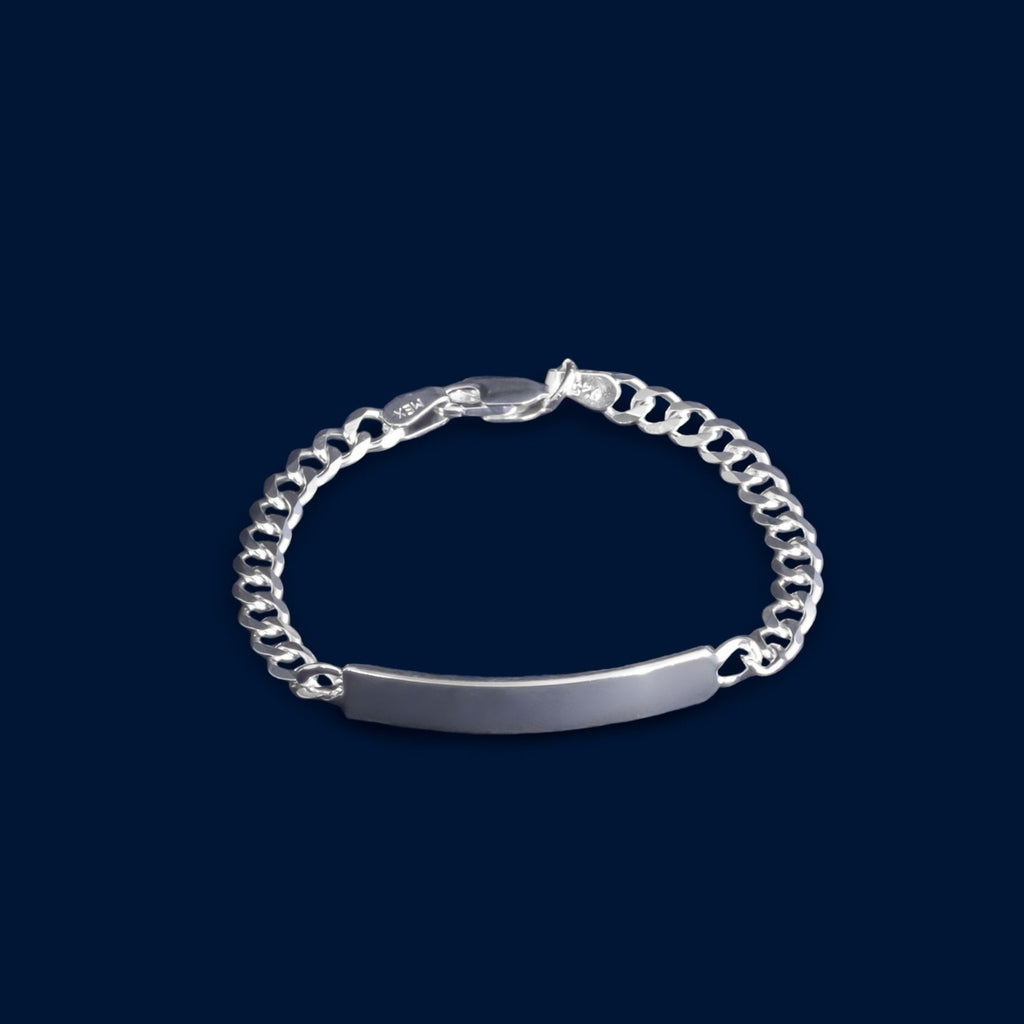 #ESC102 - Esclava Barbada Plata - 100 - 4 mm - CE4.1