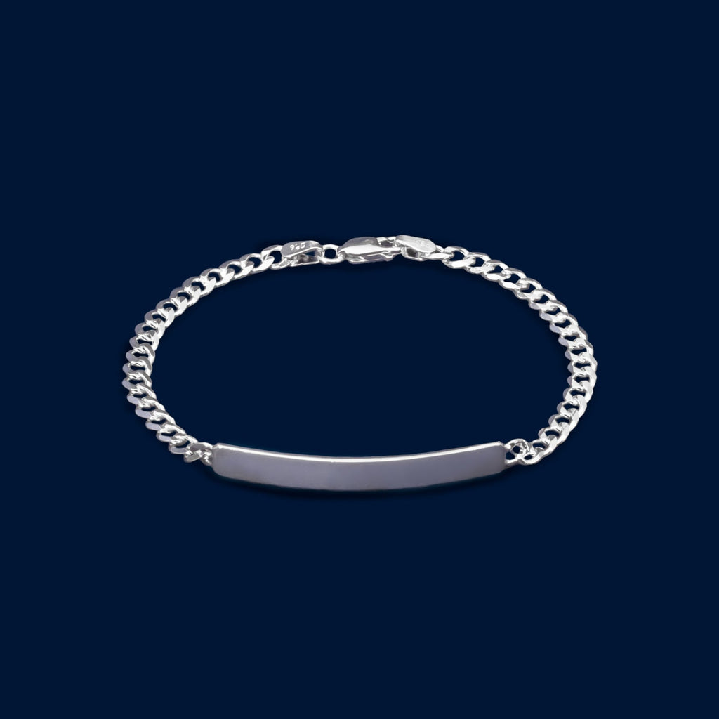 #ESC105 - Esclava Barbada Plata - 100 - 4 mm - A06/5.7